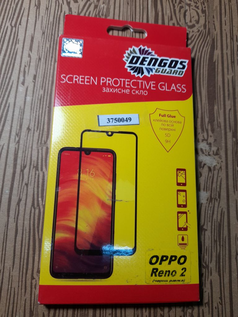 Защитное стекло для Oppo reno 2 черное - фото фото фото 0