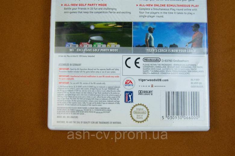 Диск Nintendo Wii - Tiger Woods PGA Tour 09 - фото фото фото 1