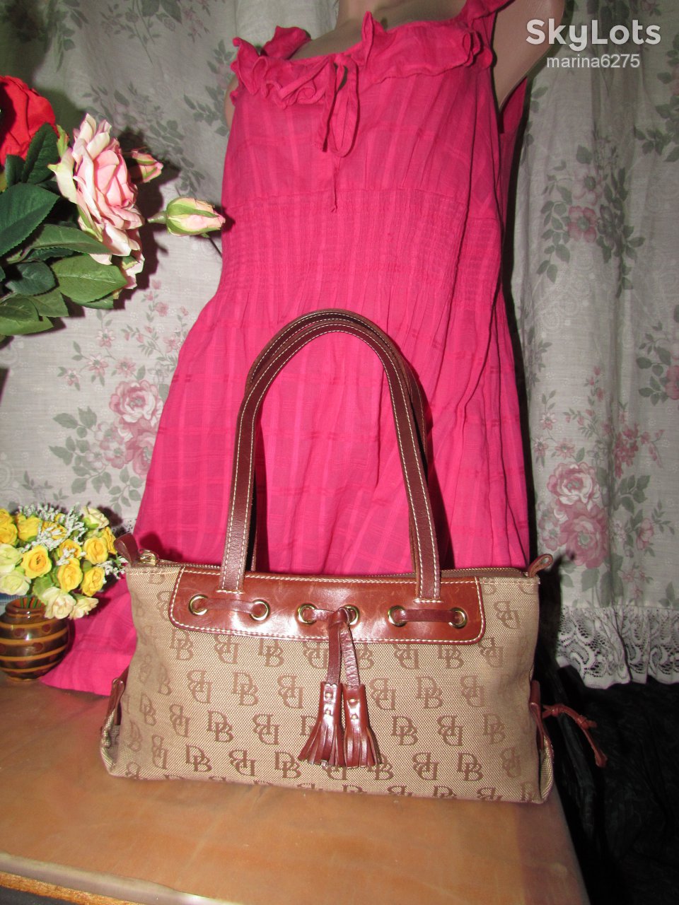 БРЕНДОВАЯ СУМКА НАТУРАЛЬНАЯ КОЖА ~Dooney&amp;Bourke ~ - фото фото фото 4