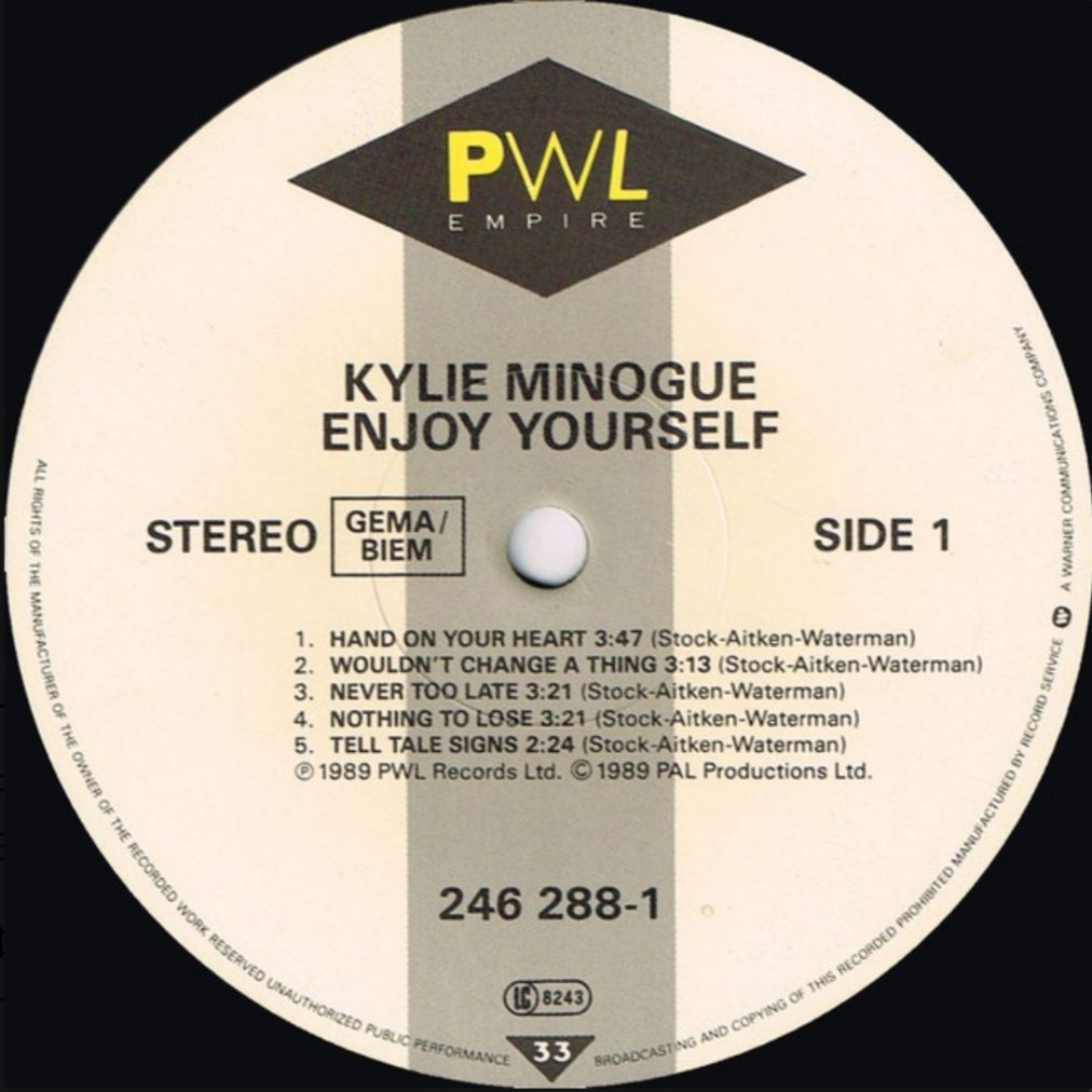 Kylie Minogue - Enjoy Yourself - 1989.   (LP). 12. Vinyl. Пластинка. Germany - фото фото фото 4