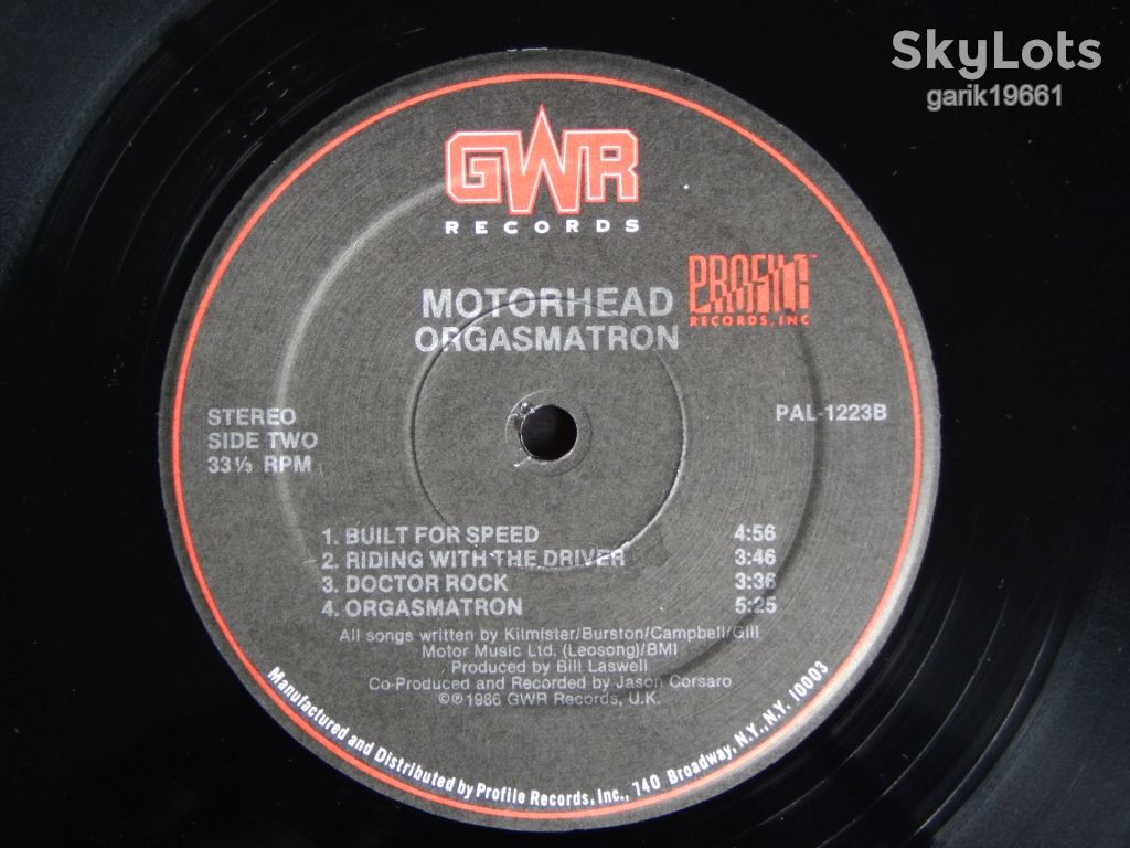 Motörhead ‎– Orgasmatron  (GWR Records ‎– PAL-1223, US) insert NM-/NM- - фото фото фото 4