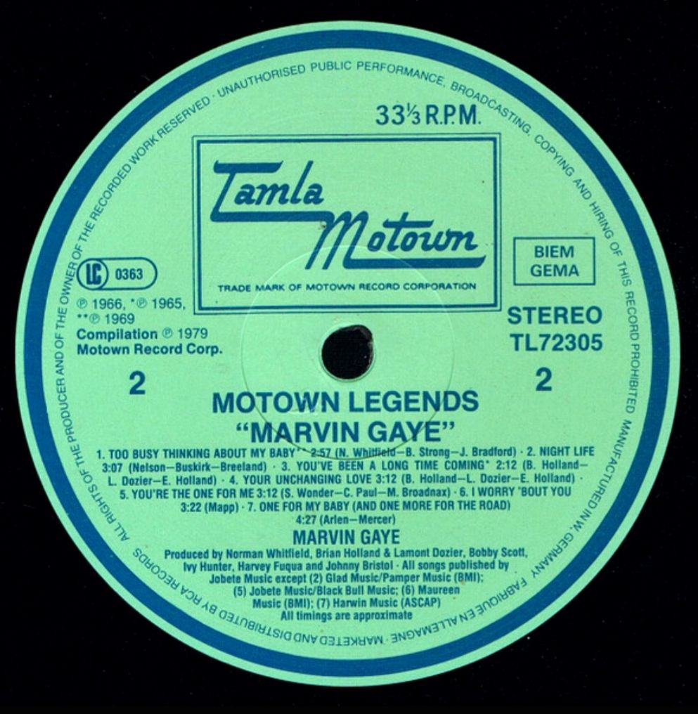 Marvin Gaye - Motown Legends - 1964-69.   (LP). 12. Vinyl. Пластинка. Germany - фото фото фото 3