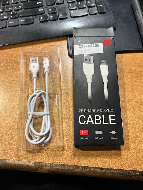 Кабель 2E 2E-CCAL-WH USB - Lightning 1m № 232704206 - фото фото фото 0