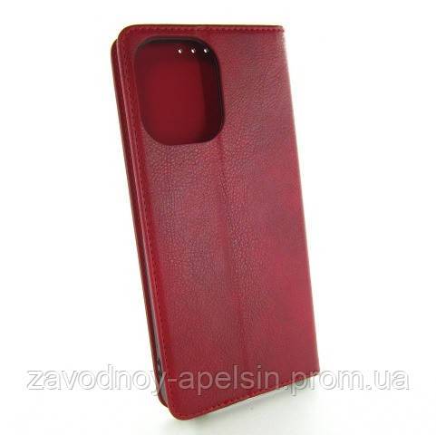 Чехол книжка Xiaomi Redmi 12 Кожаный (красный) - фото фото фото 1