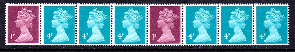 Великобритания  1971 - 1981 г MNH - HM QE-II -  стандарт - сцепка - фото фото фото 0