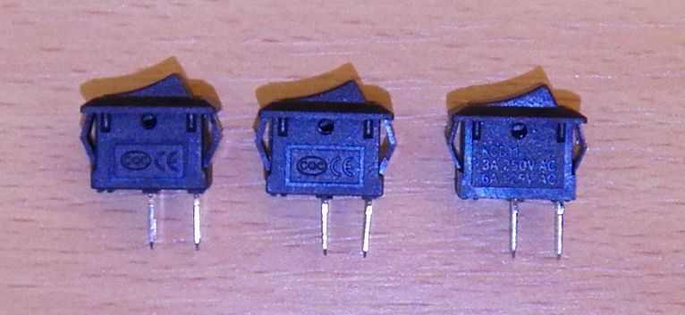 Перемикач mini 2 pin 3A 250V NEW Black - фото фото фото 1