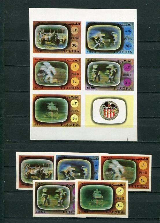 Фуджейра  FUJEIRA Space  1972 Mi 890-894A.В Apollo 16  MNH - фото фото фото 1