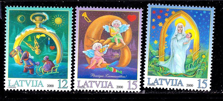 Латвия  2000 г MNH - Рождество - фото фото фото 0