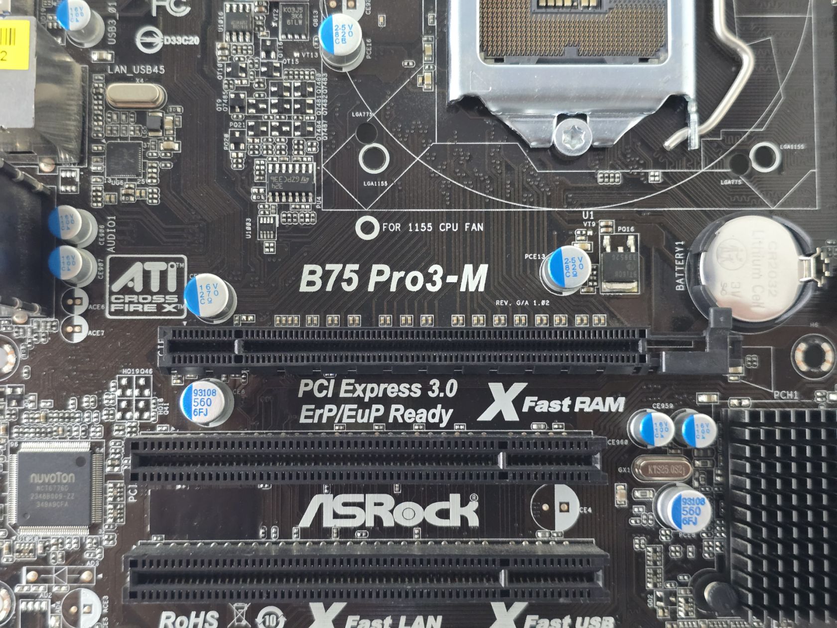 Материнська плата ASRock B75 Pro3-M   (Socket 1155,HDMI,DDR3,б/у) - фото фото фото 2