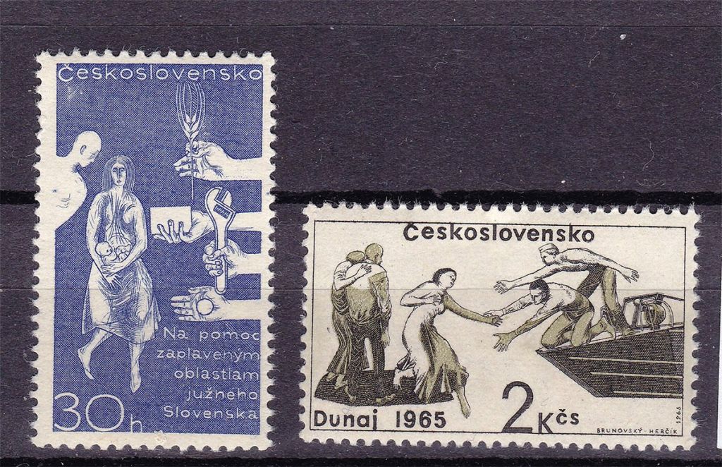 Чехословакия 1965 г  MNH  - наводнение - фото фото фото 0