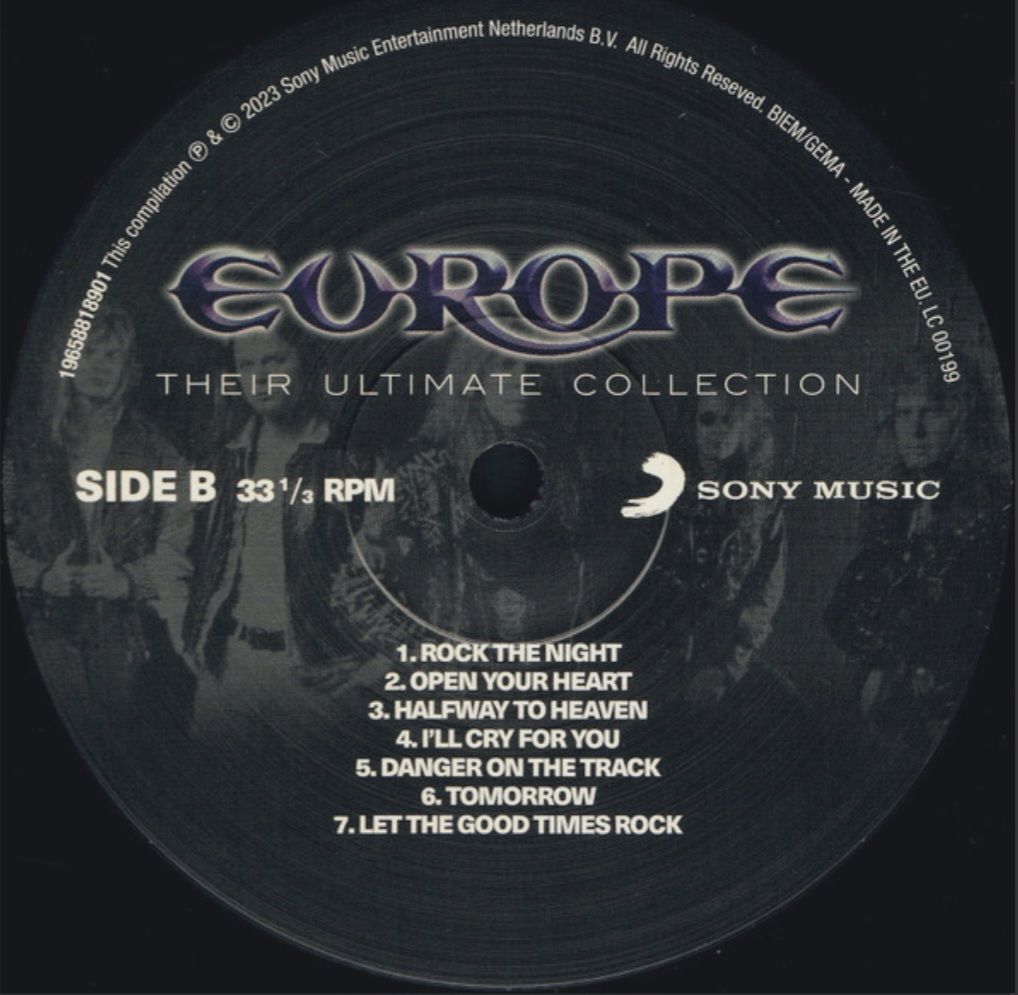 Europe - Their Ultimate Collection - 1983-2015.  (LP). 12. Vinyl. Пластинка. S/S. - фото фото фото 3