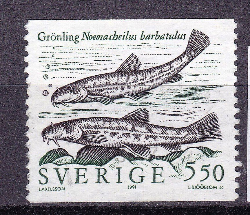 EU  Швеция 1991 г MNH  -  рыба - фауна - фото фото фото 0