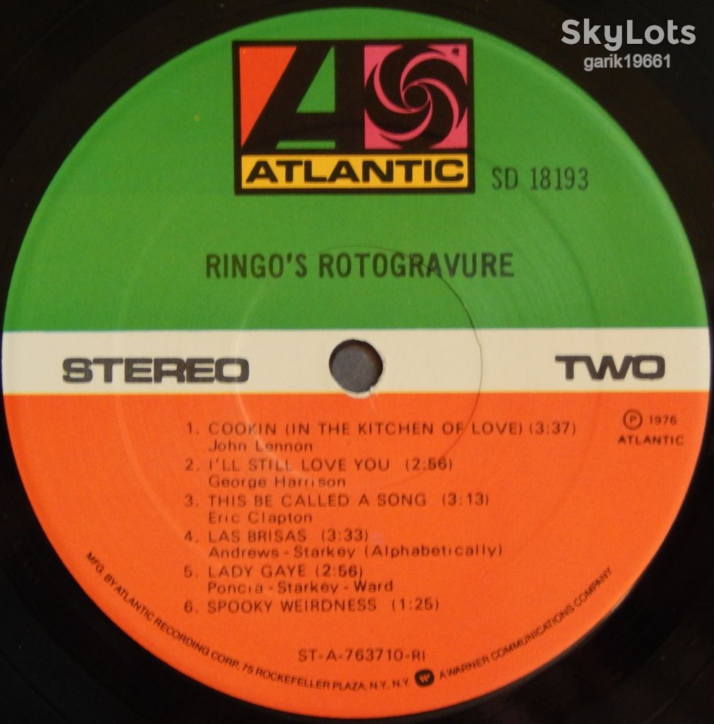 Ringo Starr – Ringo's Rotogravure  (Atlantic – SD 18193, US) inner sleeve EX+/EX+ - фото фото фото 5