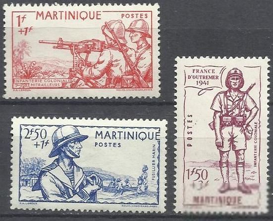Мартиника франц. 1941 Солдаты военная униформа 3м. - фото фото фото 0