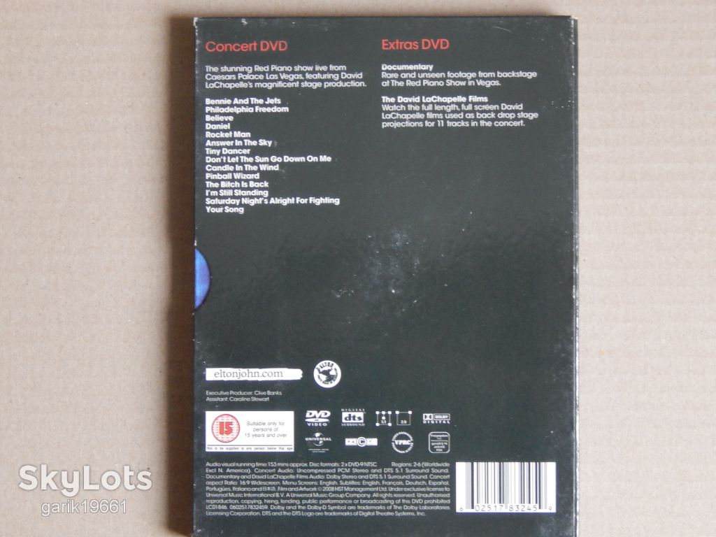 Elton John ‎– The Red Piano ( 2 × DVD, Unofficial Release, Digipak) - фото фото фото 1