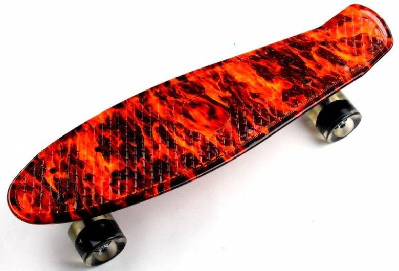 Penny Board "Fire" Светящиеся колеса - фото фото фото 0
