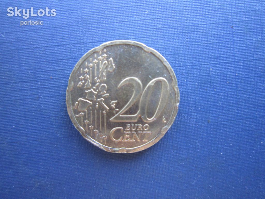 Монета 20 евроцентов Германия 2002 А - фото фото фото 1