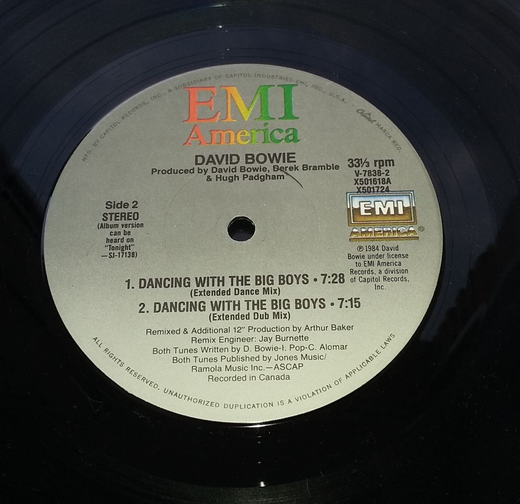 DAVID BOWIE Blue Jean  12", 33 ⅓ RPM, Maxi-Single  EX - фото фото фото 3