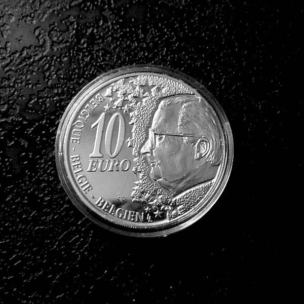 10 ЕВРО БЕЛЬГИЯ 2002 состояние UNC серебро 18,93/0.925 капсула РЕДКАЯ!!! - фото фото фото 5