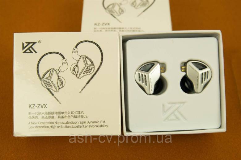 Навушники, KZ, ZVX, PRO, Silver, OFC, Hi-Fi, Hi-End, Dynamic Drive, jack 3.5 mm - фото фото фото 4