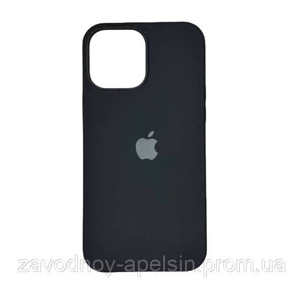 Iphone 13 Pro Max Чехол микрофибра Silicone Case (черный) - фото фото фото 1