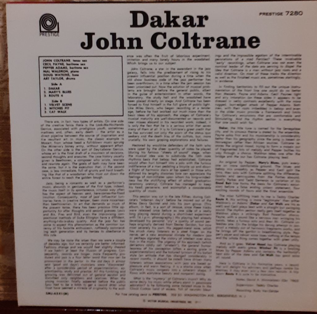 Платівка  John Coltrane – Dakar - фото фото фото 1