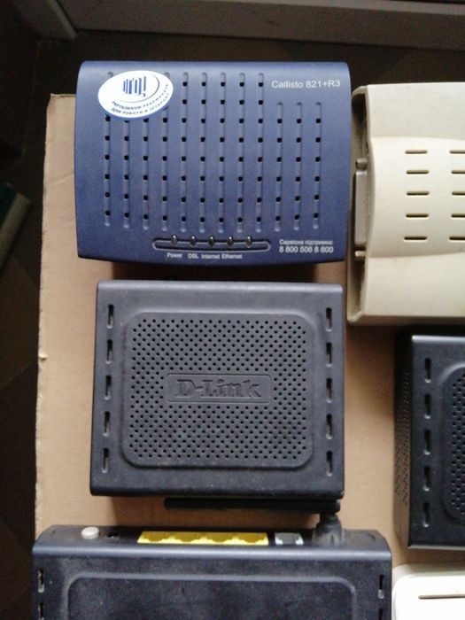 ADSL modem різні. за 6 шт. Стан невідомий - фото фото фото 1