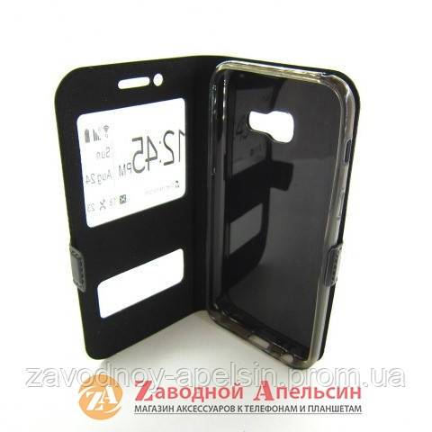 Чехол книжка Samsung A3 2017 A320 Smart Case (черный) - фото фото фото 2