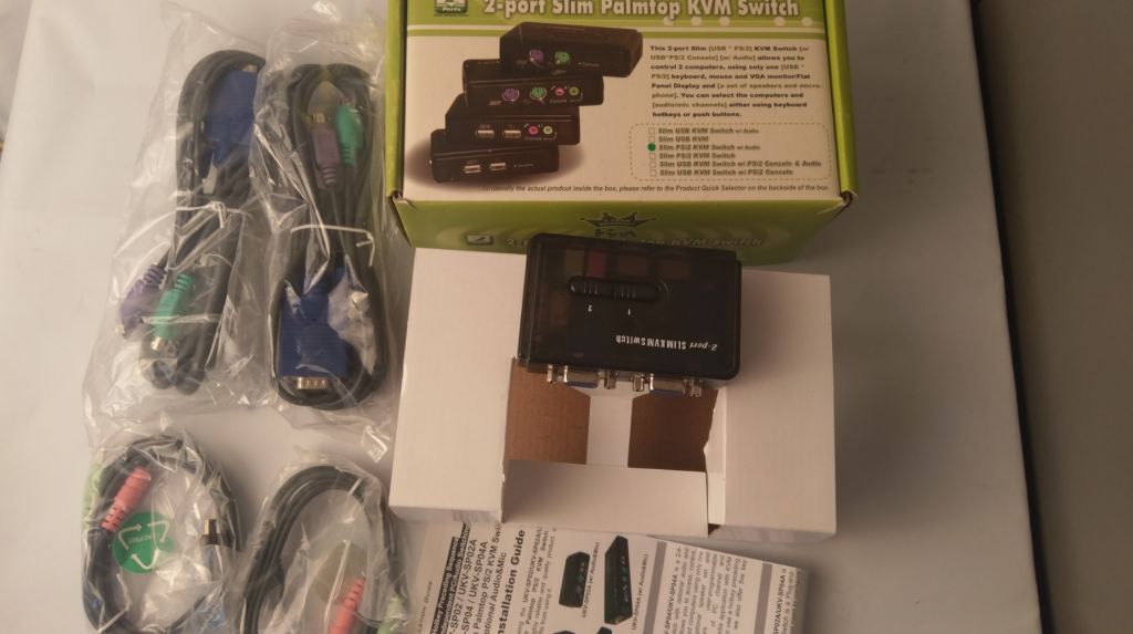 2 Port Slim Palmtop Kvm Switch Sealed Ps/2 Switch Audio NEW - фото фото фото 0