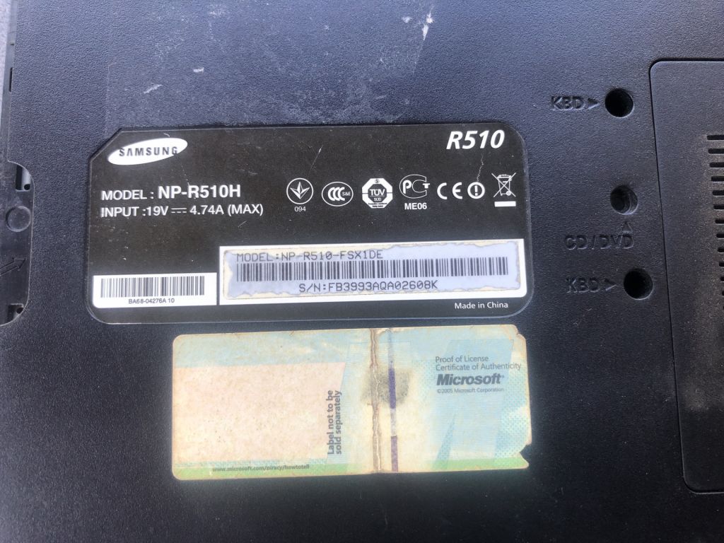 корпус, корито, нижня частина Samsung R510 - фото фото фото 2