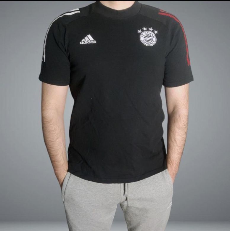 Футболка чоловіча adidas fc bayern munchen,  l чорна - фото фото фото 6