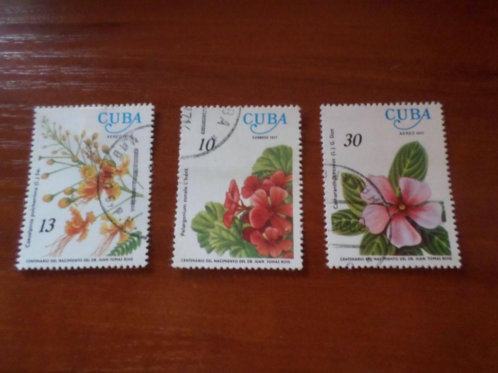 Марки Куба флора Цветы 1977 г гаш - фото фото фото 0