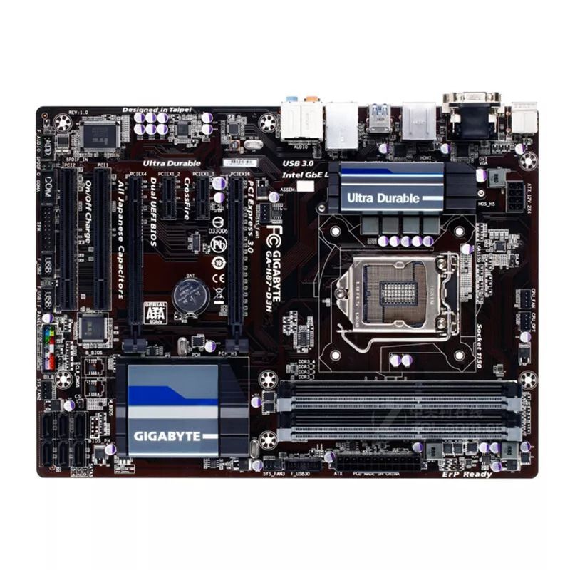 Gigabyte GA-H87-D3H   (s1150, Intel H87, PCI-E 3.0x16) - фото фото фото 1