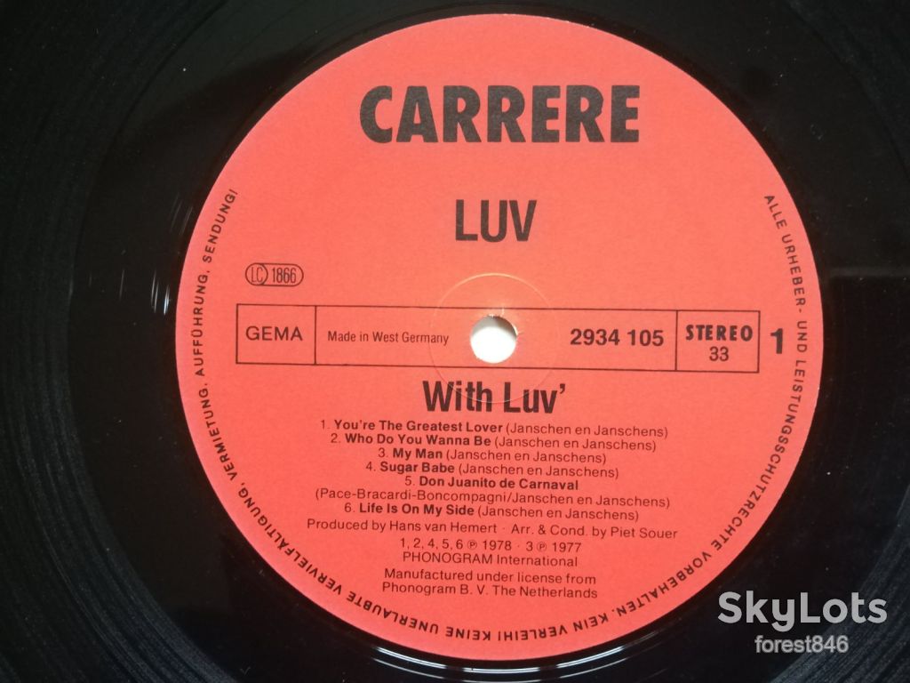 LUV-With luv'   (лам. конв.)-Ex.+, Німеччина   (&amp;64) - фото фото фото 2