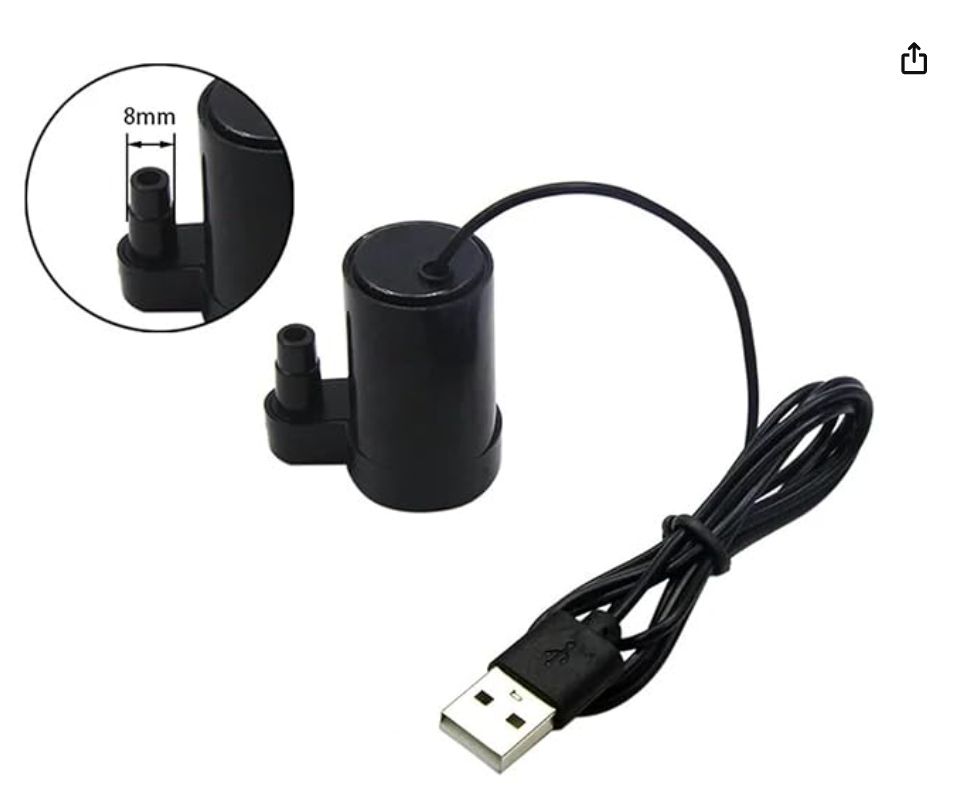 Насос міні занурювальний для води. USB 5в, тихий. - фото фото фото 1
