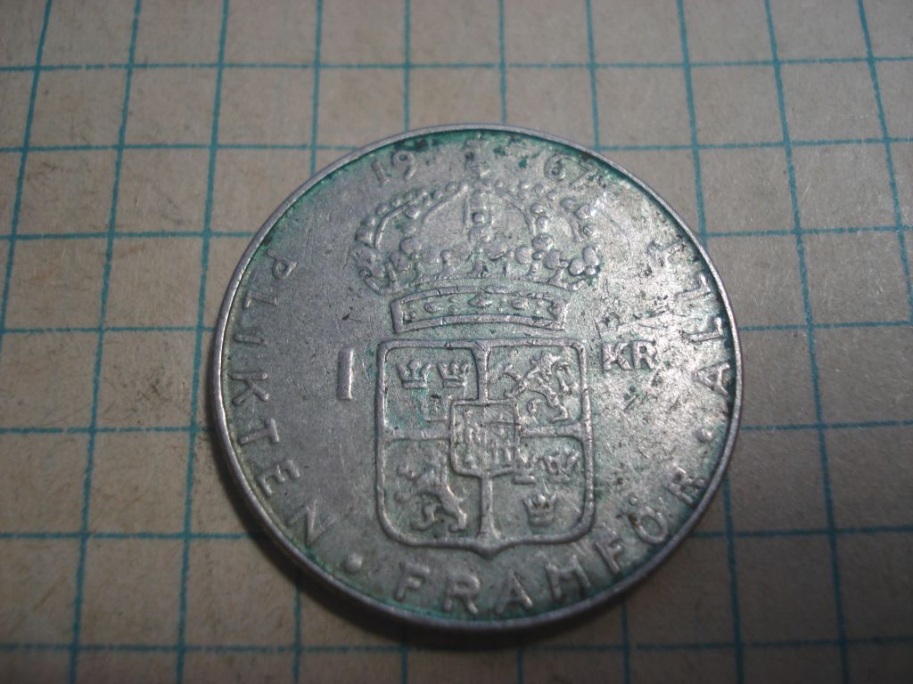 1 крона 1967 Швеція - фото фото фото 0