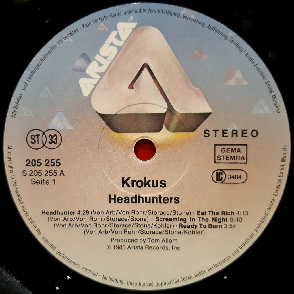 Krokus - Headhunter - 1983.   (LP). 12. Vinyl. Пластинка. Germany - фото фото фото 2