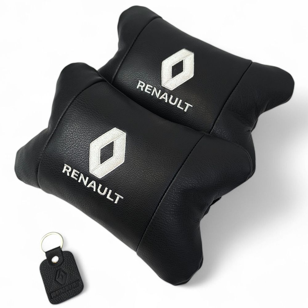 Набор подушек 2шт для автомобиля Renault, натуральная кожа - фото фото фото 0