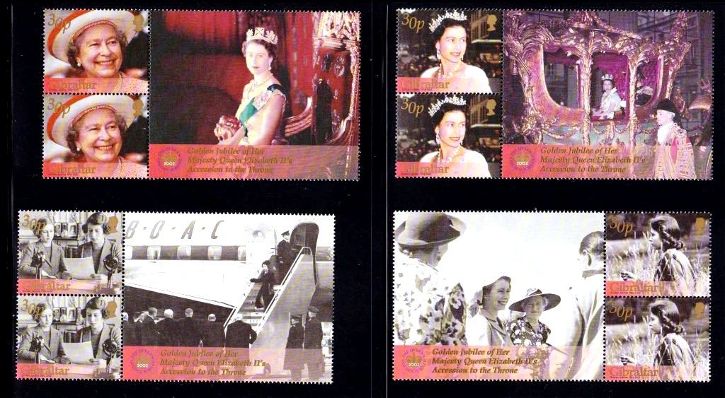 Гибралтар 2002 г  MNH - 2а скана - 50 лет на троне - фото фото фото 1