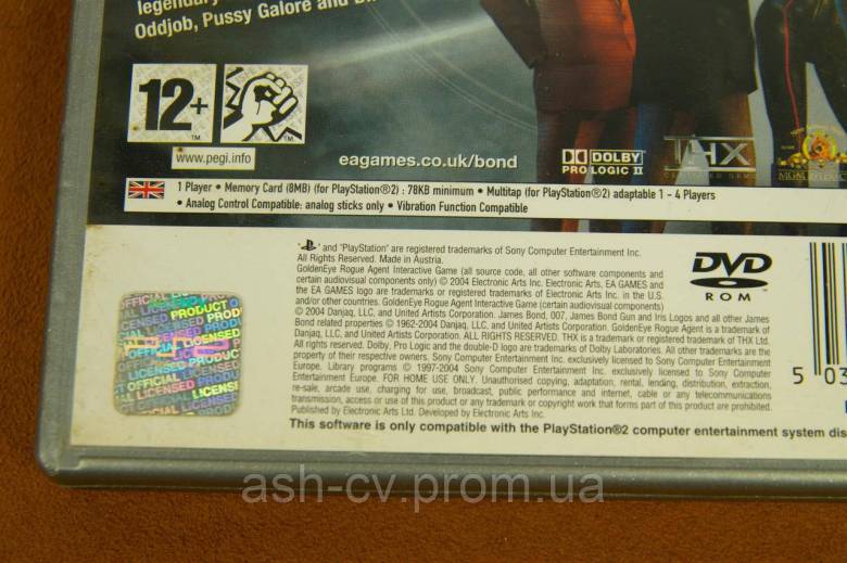 Диск, Playstation 2, GoldenEye, Rogue Agent - фото фото фото 4