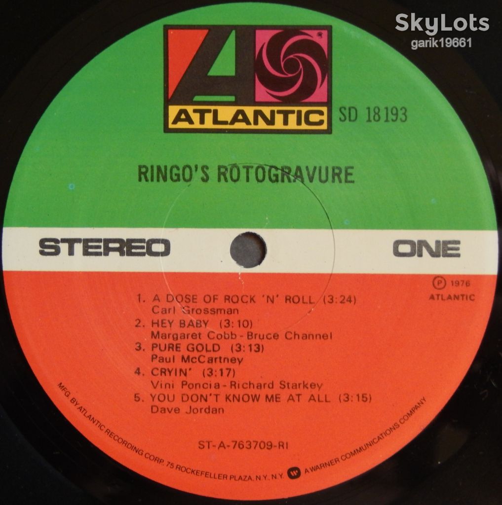 Ringo Starr – Ringo's Rotogravure  (Atlantic – SD 18193, US) inner sleeve EX+/EX+ - фото фото фото 4