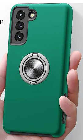 Чехол JAME для Samsung Galaxy S21 с металлическим кольцом  (зеленый) - фото фото фото 1