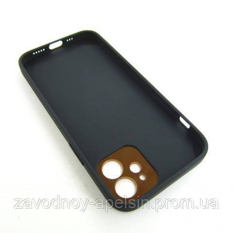 IPhone 12 кожаный чехол Epik black - фото фото фото 1