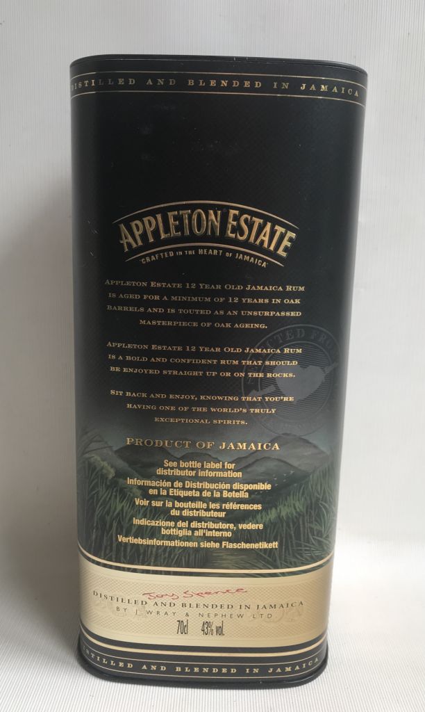 Коробка від рому APPLETON ESTATE. Ямайка. Картон, кришка - метал. - фото фото фото 3