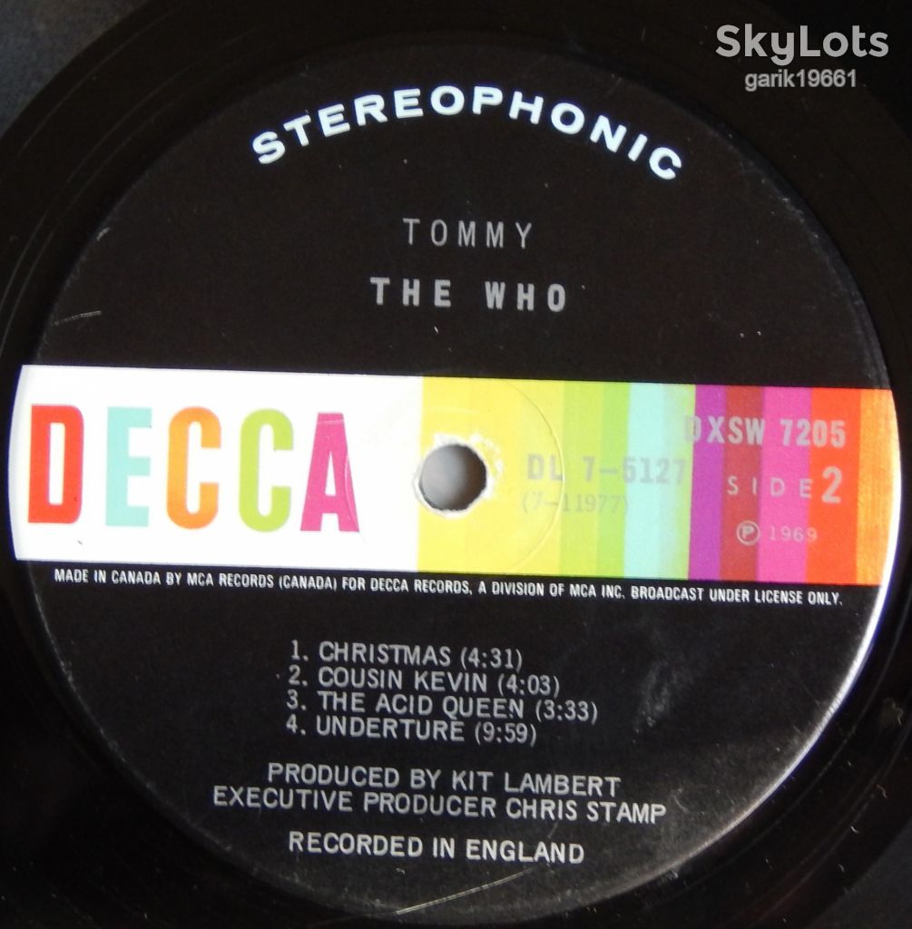 The Who – Tommy  (Decca – DXSW 7205, Canada) VG/VG+/VG+ - фото фото фото 7