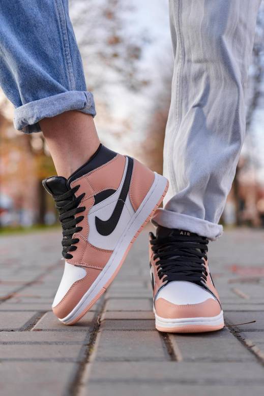 Nike Air Jordan 1 Retro Mid Peach Fur 36 - фото фото фото 4