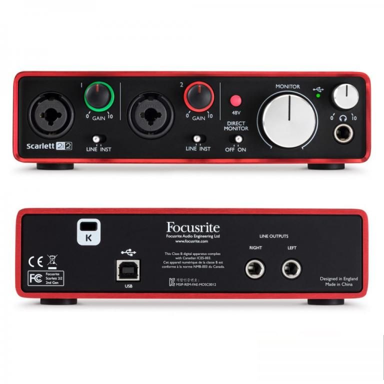 FOCUSRITE Scarlett 2i2  Аудиоинтерфейс - фото фото фото 1