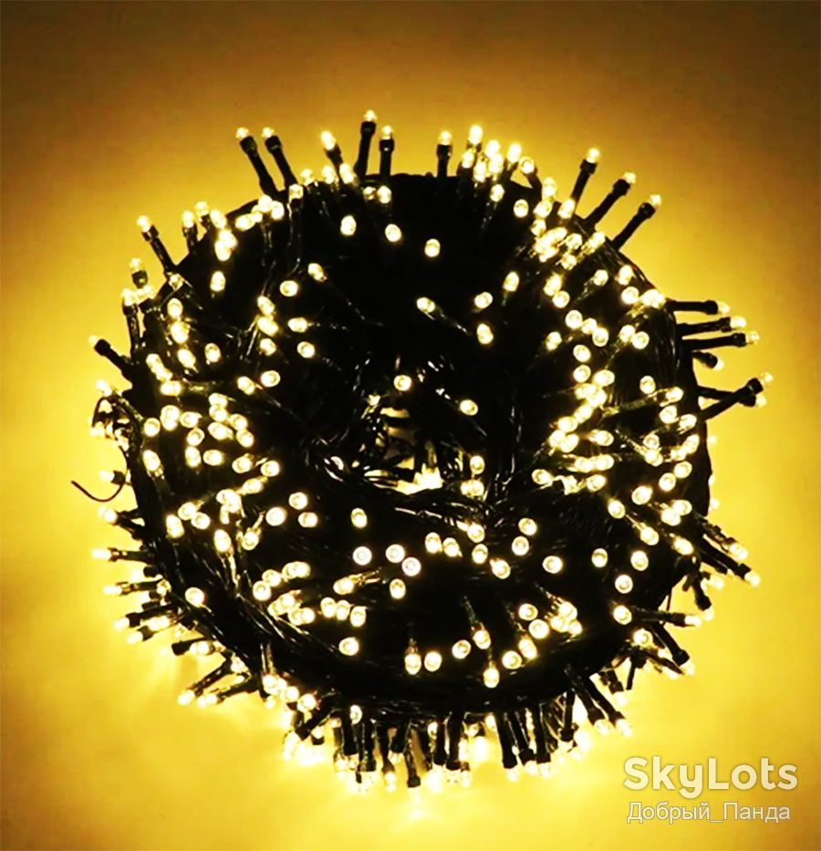 ЯСКРАВА LED ГІРЛЯНДА ! ЛІХТАРИКИ КРИСТАЛИ ЗОЛОТО ! НА 100 LED ЛАМП ! - фото фото фото 2