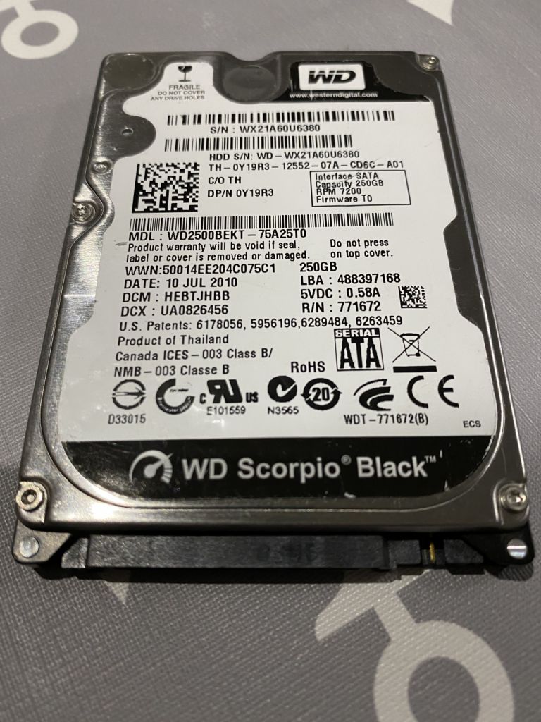 Жесткий диск HDD 2.5 SATA 250Gb для ноутбука - фото фото фото 0
