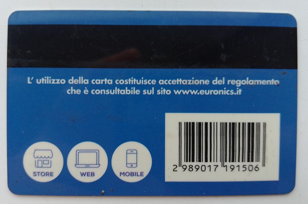 Картка пластикова Euronics для колекції - фото фото фото 1